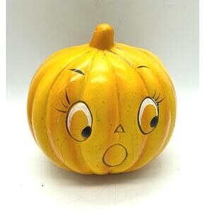Vtg 1988‎ Holland Floral Halloween Jack O’Lantern Pumpkin Planter Taiwan